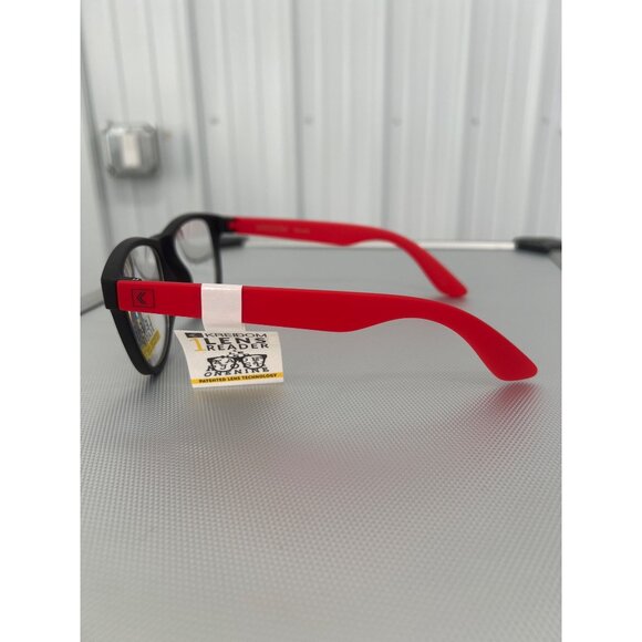 Kreedom Reverb 1 Lens Reader Glasses Patented Lens Technology Black and Red NEW - Picture 3 of 6